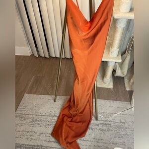Floor length size small rust orange dress size 6